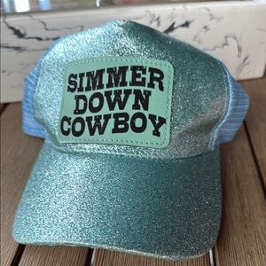 Glittery Blue Trucker Hat
